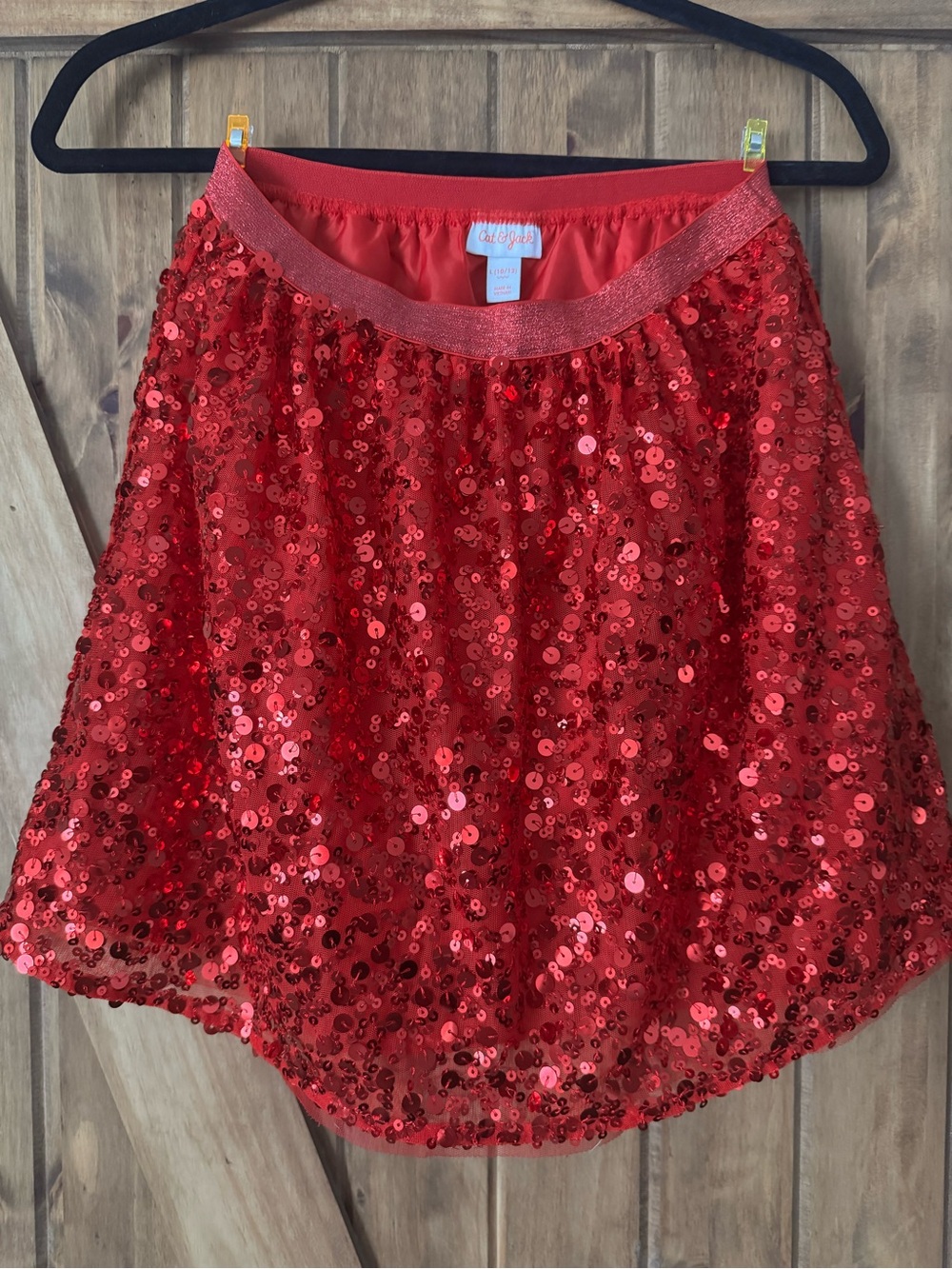 Cat & Jack Red Sequin Skirt